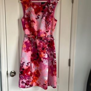 Adriana Papell Print A-Line Dress